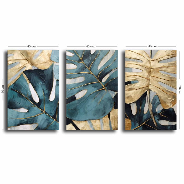 Wallity Conjunto de 3 Lienzos Decorativos Multicolor 45 x 70 cm